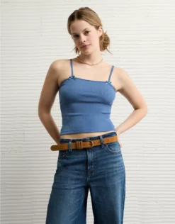 AE Lace Trim Cami Blue Vibe