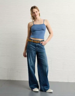 AE Lace Trim Cami Blue Vibe -American Eagle Fashion 0366 6199 421 os