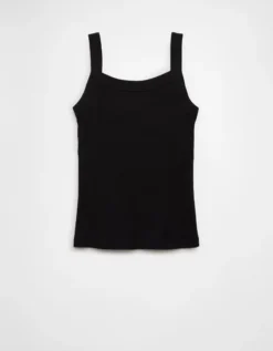 AE Daily Fave Tank Top Black -American Eagle Fashion 0366 6214 001 b