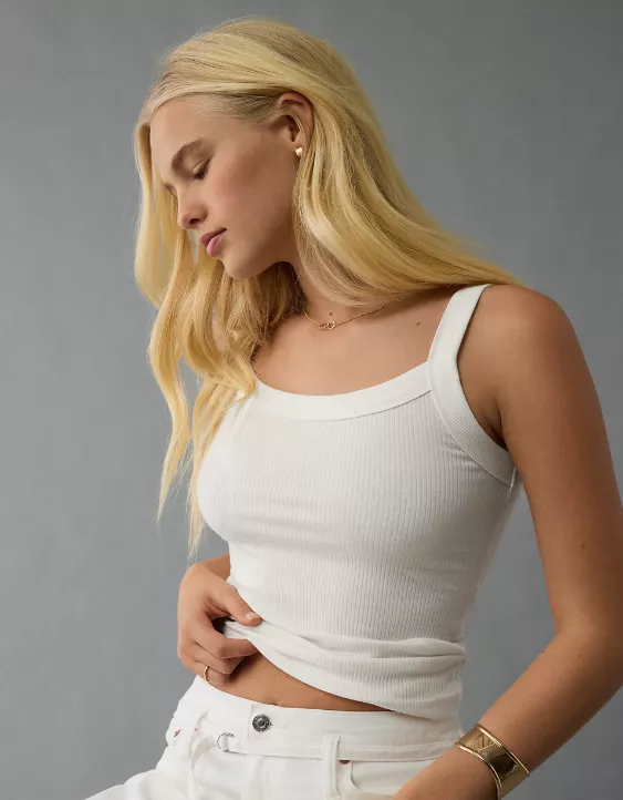 AE Daily Fave Tank Top White 7 AE Daily Fave Tank Top White - Image 7