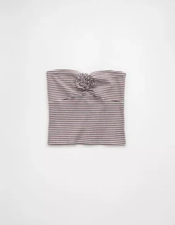 AE Rosette Tube Top Chocolate -American Eagle Fashion 0366 6229 285 f
