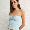 AE Rosette Tube Top Teal