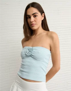 AE Rosette Tube Top Teal