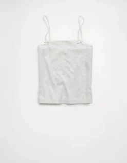 AE Lace Trim Cami Light Heather Gray -American Eagle Fashion 0366 6249 092 f