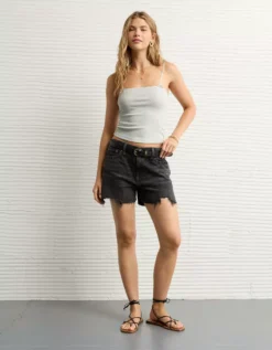 AE Lace Trim Cami Light Heather Gray -American Eagle Fashion 0366 6249 092 os