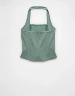AE Lace Halter Tank Top Green -American Eagle Fashion 0366 6259 300 b