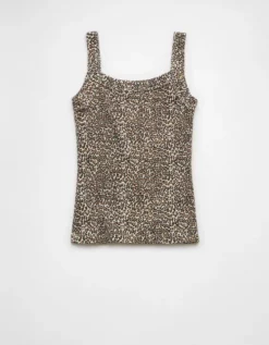 AE Daily Fave Tank Top Medium Brown -American Eagle Fashion 0366 6307 202 b