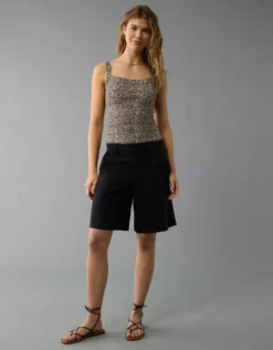 AE Daily Fave Tank Top Medium Brown -American Eagle Fashion 0366 6307 202 os