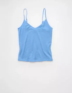 AE Velvet Trim Cozy Cami Gravity Blue -American Eagle Fashion 0366 6329 407 f