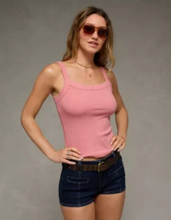 AE Daily Fave Tank Top Blush -American Eagle Fashion 0366 6359 107 os