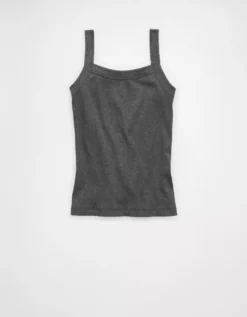 AE Daily Fave Tank Top Charcoal Heather Gray -American Eagle Fashion 0366 6367 029 b