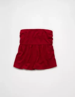 AE Sunchaser Knit Babydoll Tube Top Berry -American Eagle Fashion 0366 6432 669 f