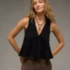 AE Sunchaser Knit V-Neck Swing Tank Top True Black