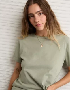 AE Short Sleeve Classic T-Shirt Olive -American Eagle Fashion 0370 1546 309 d2