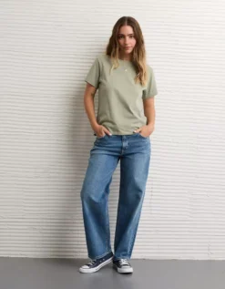 AE Short Sleeve Classic T-Shirt Olive -American Eagle Fashion 0370 1546 309 os