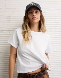 AE Ex-Boyfriend T-Shirt White -American Eagle Fashion 0370 1547 100 d2