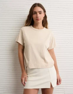 AE Ex-Boyfriend T-Shirt Sand -American Eagle Fashion 0370 1593 209 d2