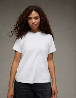 AE Short Sleeve Classic T-Shirt Heather Gray -American Eagle Fashion 0370 1603 006 d2