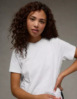 AE Short Sleeve Classic T-Shirt Heather Gray -American Eagle Fashion 0370 1603 006 os