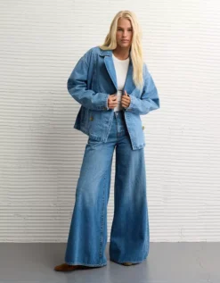 AE Denim Jacket Medium Indigo Wash -American Eagle Fashion 0383 3690 540 os