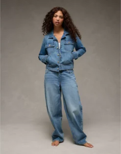 AE Preppy Denim Jacket Light Wash