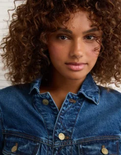 AE Retro Denim Jacket Medium Indigo Wash -American Eagle Fashion 0383 3705 540 d2