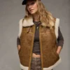 AE Shearling Vest Camel