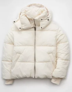 AE Technical Puffer Jacket Cream -American Eagle Fashion 0387 3721 106 f