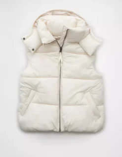 AE Technical Puffer Vest Cream -American Eagle Fashion 0387 3722 106 f