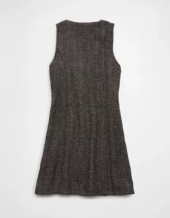 AE Zip-Up Mini Dress Brown -American Eagle Fashion 0395 8069 200 b