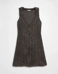 AE Zip-Up Mini Dress Brown -American Eagle Fashion 0395 8069 200 f