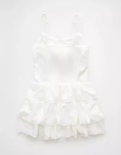 AE Catie Corset Tiered Mini Dress Cream -American Eagle Fashion 0395 8192 106 b