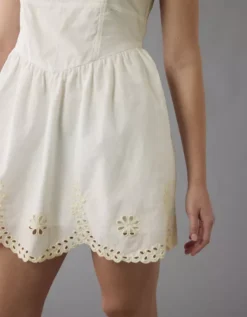 AE V-Waist Corset Mini Dress Cream -American Eagle Fashion 0395 8253 106 d3