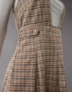 AE It Knit Pinafore Mini Dress Light Brown -American Eagle Fashion 0395 8339 026 d2