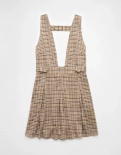 AE It Knit Pinafore Mini Dress Light Brown -American Eagle Fashion 0395 8339 026 f
