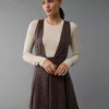 AE It Knit Pinafore Mini Dress Dark Brown