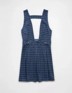 AE It Knit Pinafore Mini Dress Navy -American Eagle Fashion 0395 8519 410 f