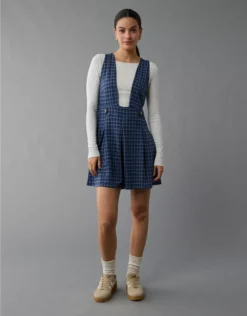 AE It Knit Pinafore Mini Dress Navy