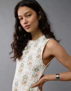 AE Smocked Bodycon Mini Dress Multi -American Eagle Fashion 0395 8529 900 os