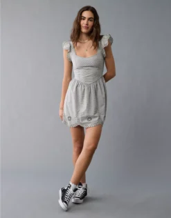 AE V-Waist Corset Mini Dress Olive