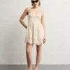 AE Catie Corset Eyelet Mini Dress Cream