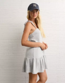 AE Pearl Mini Shift Dress Heather Gray -American Eagle Fashion 0395 9009 006 d2