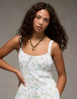 AE Tie Front Corset Mini Dress Multi -American Eagle Fashion 0395 9014 900 os