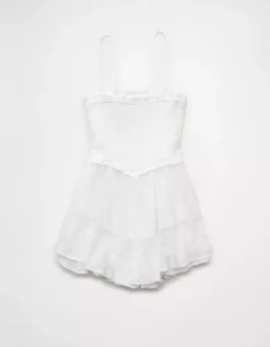 AE Bella Ruffle Tiered Romper Cream -American Eagle Fashion 0397 8368 106 b