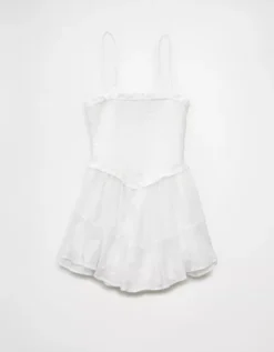 AE Bella Ruffle Tiered Romper Cream -American Eagle Fashion 0397 8368 106 f