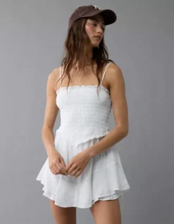 AE Bella Ruffle Tiered Romper Cream -American Eagle Fashion 0397 8368 106 os