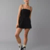 AE Strapless Ruched Bodice Romper Black
