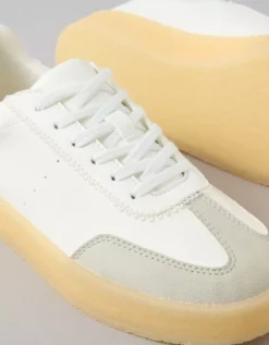 AE Faux Suede Retro Sneaker White 6 AE Faux Suede Retro Sneaker White -American Eagle Fashion 0414 6701 100 d1