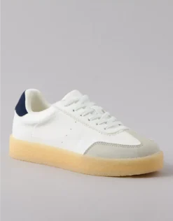 AE Faux Suede Retro Sneaker White