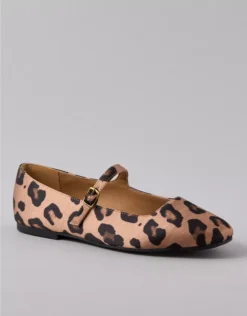 AE Leopard Mary Jane Flat Multi